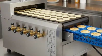 ماكينة صب القطايف الأوتوماتيكية المطورة (غاز وكهرباء)